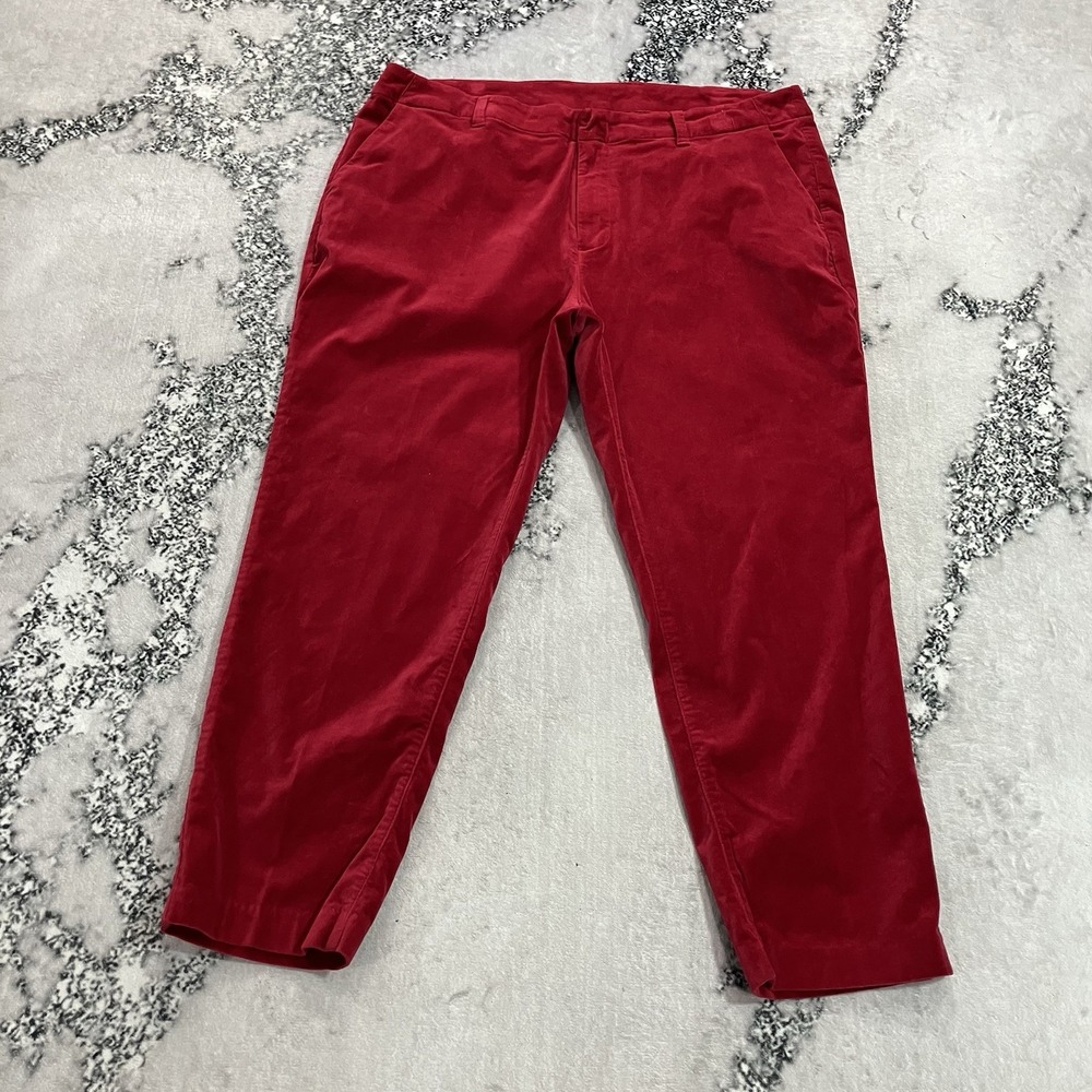 GAP Pants Women's Size 18 Downtown Velvet Red Straight Leg Holiday